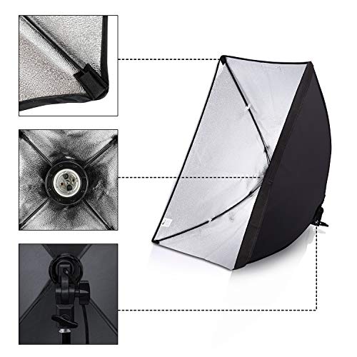 Photography Lighting Kit, 800W Softbox Photography Kit Continuous Lighting System Studio Equipment Professional Photography Bulb, Suitable for Still Life Portrait Video Shooting - Thumbnail 3