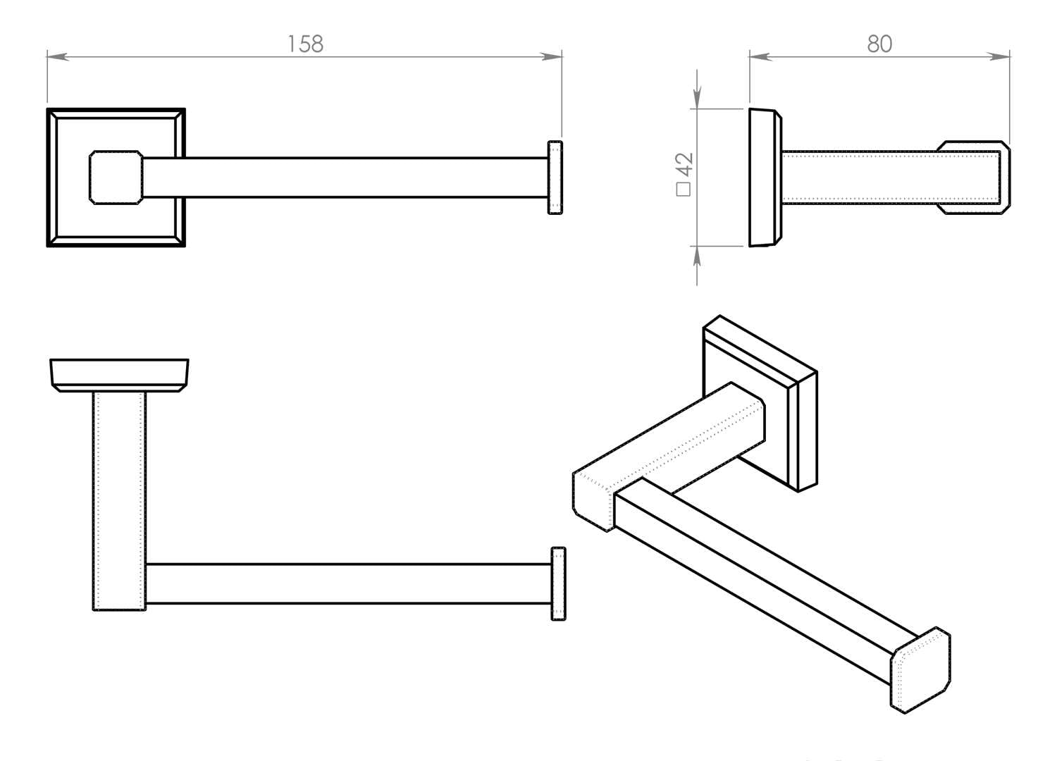 Colorado Toilet Paper Holder in Chrome