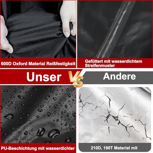 DUDSOEHO Pizza Ofen Abdeckung für 13 Gas Pizza Ofen - 55x55x27cm 600D Oxford Tuch Abdeckung wasserdicht und Dual verstellbare Kordelzug winddicht