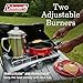 Coleman Triton+ 2-Burner Propane Camping Stove with InstaStart Ignition, Portable Camping Cooktop with 2 Adjustable Burners & Wind Guards, 22,000 BTUs of Power for Camping, Tailgating, Grilling