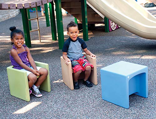 Children's Factory-Cf910-013 Cube Chair For Kids, Flexible Seating Classroom Furniture For Daycare/Playroom/Homeschool, Indoor/Outdoor Toddler Chair, Sky Blue #TOP1