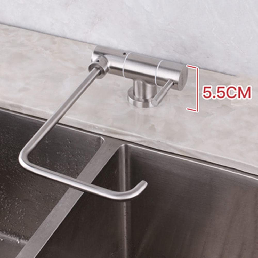 Grifo con Filtro de Agua, Grifo para Beber Recto Cepillado de Acero Inoxidable, Grifo Giratorio Plegable de Agua fría, Grifo de Agua Pura-A