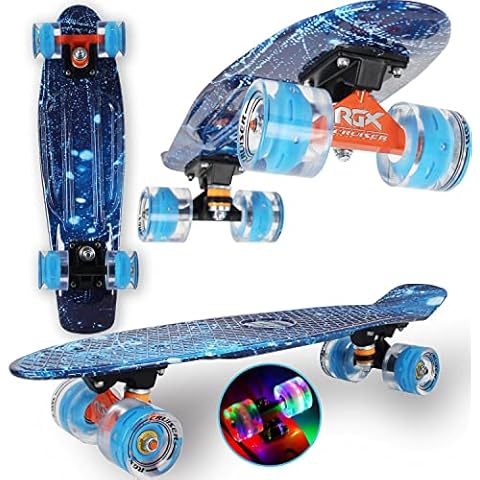 WeLLIFE Skateboard Mini Cruiser RGX Skateboard 22" 56cm Cover