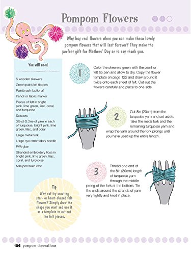 My First Pompom Book: 35 Fantastic and Fun Crafts