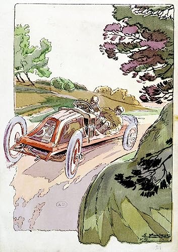Tableau Circuit de la Sarthe vintage - Poster Ernest Montaut décoration 60x90