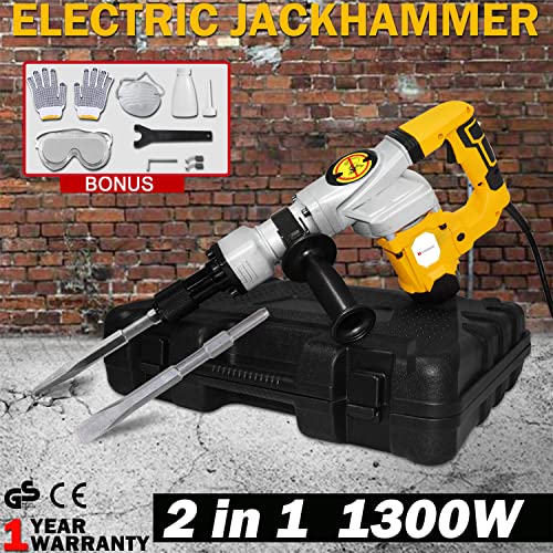 1300 W elektrischer Abbruch-Hammer, 4200 BPM Betonbohrer-Brecher-Set, Jackhammer – Bild 8