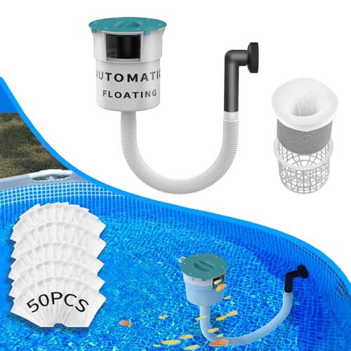 Valdorena Surface Float Skimmer,2025 Upgrade,No Installation Required, no Adjustable Bracket Required,Comes with 10 Filter Socks, Perfect for Women,Turquoise-0