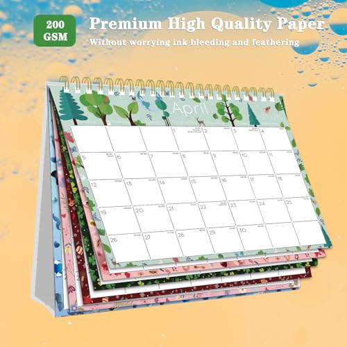 Image of Small Desk Calendar 2026-2027 - Standing 2026 Desk Calendar, APR.2026 to JUN.2027, 8 inch x 6 inch, Monthly Flip Desktop Calendar with Stickers, Your Personal Desk Planner for Home Office