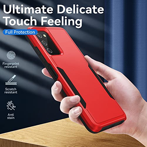 Image of for Samsung Galaxy A03S Case with HD Screen Protector, Red