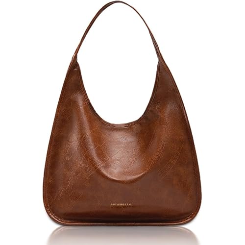 Hobo Purse, PU Leather Shoulder Bag, Tote Handbag for Work and Travel