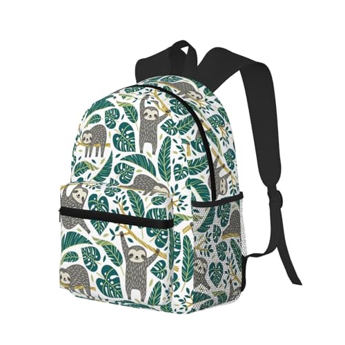 BREAUX Adorable Sloth Print Lightweight And Comfortable Duffel Bag, Casual Daypack, Multipurpose Backpack2