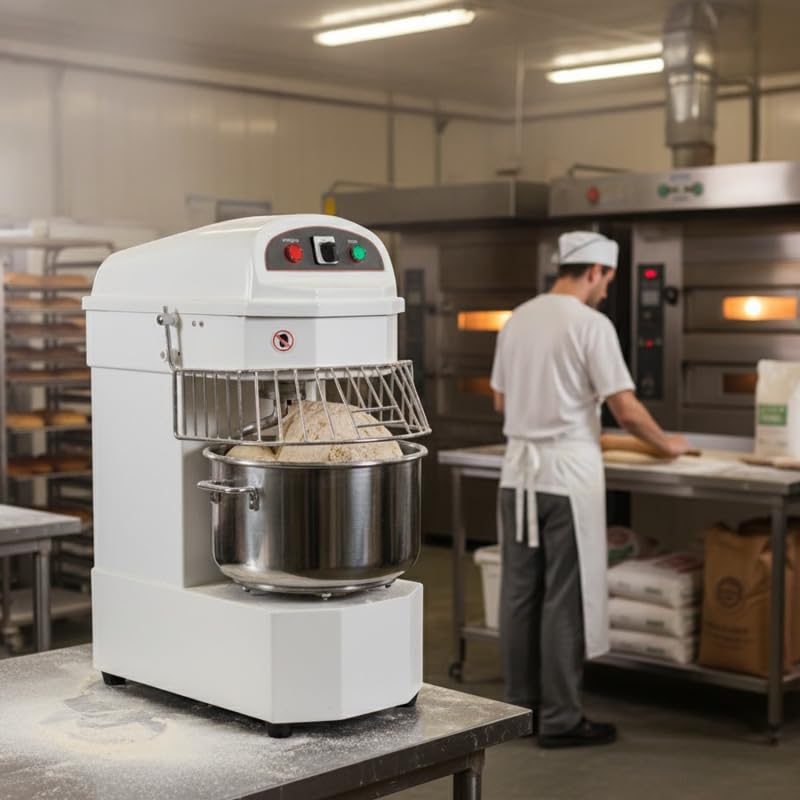 Pétrin à Pâte Professionnel – Cuve Fixe 30 L – 19 kg de Pâte – Monophasé 230 V – Construction Robuste en Fonte et Inox