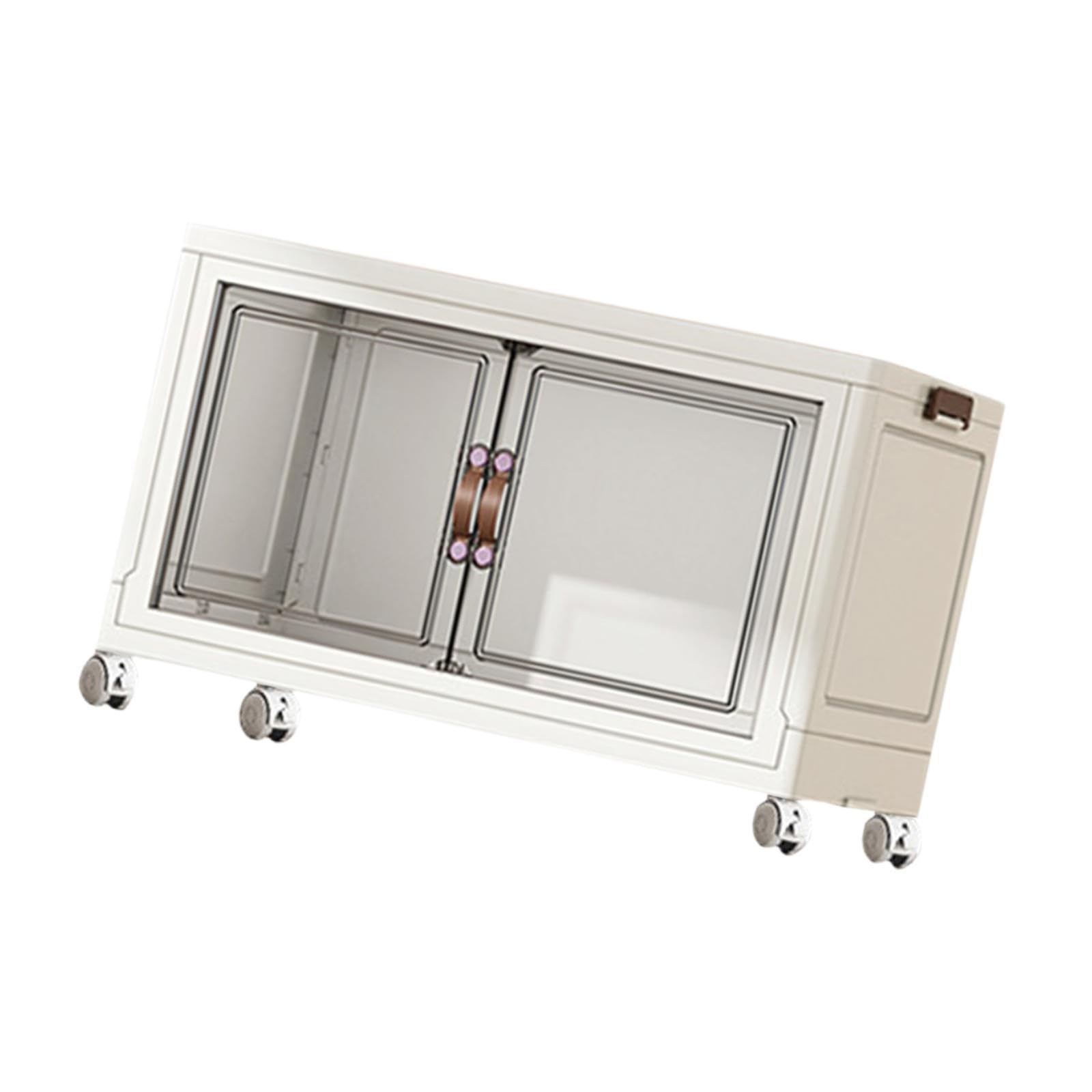 LOVIVER Faltbarer Lagerschrank, stapelbare Lagerbehälter, vielseitig einsetzbar, leicht, leicht zu transportieren, Lagerbehälter für Wohnungen und Wohnheime, Weiß 1 Lage 55 cm