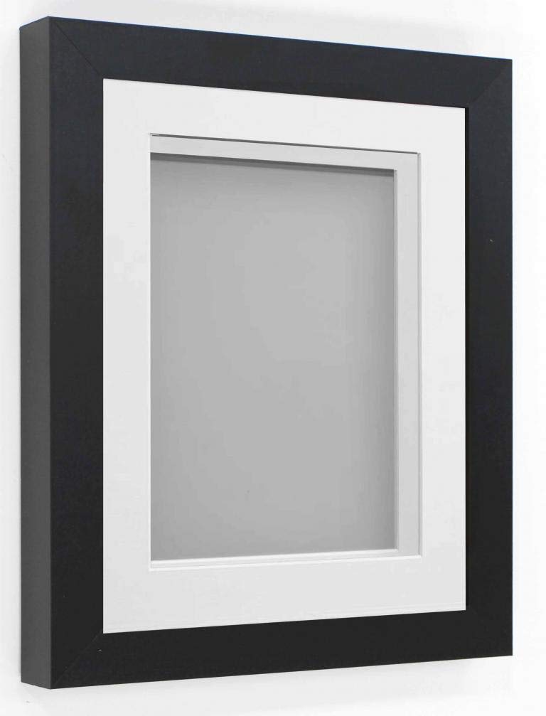 Rickman Box Frame Black with White Mount, 10x8 for 8x6 inch