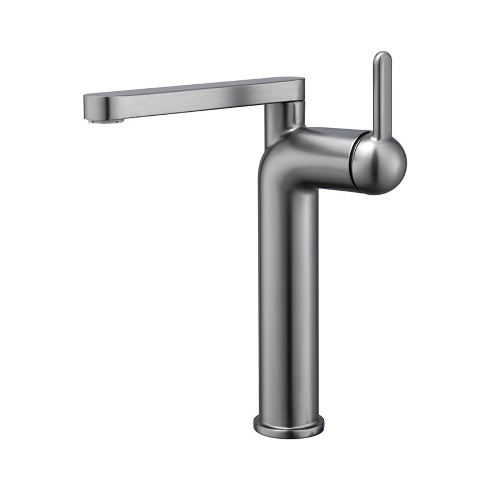 Colorful Brass Bathroom Faucet, Rotatable Vessel Sink Mixer Tap, Hot Cold Lavatory Lever DN15,Safe and Reliable(Grijs)
