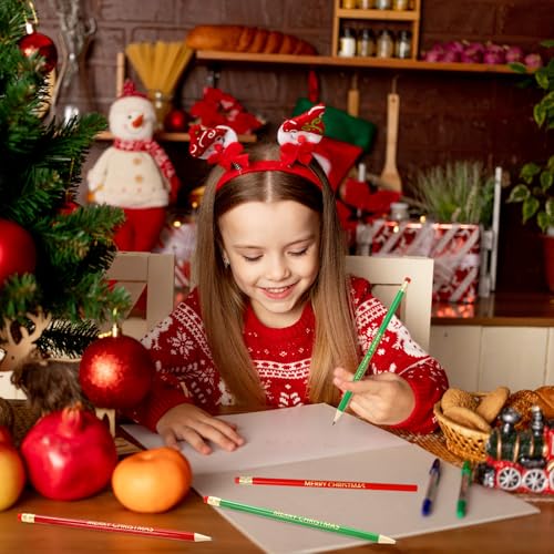 Whaline 50 lápices de Navidad con borrador miniatura 5