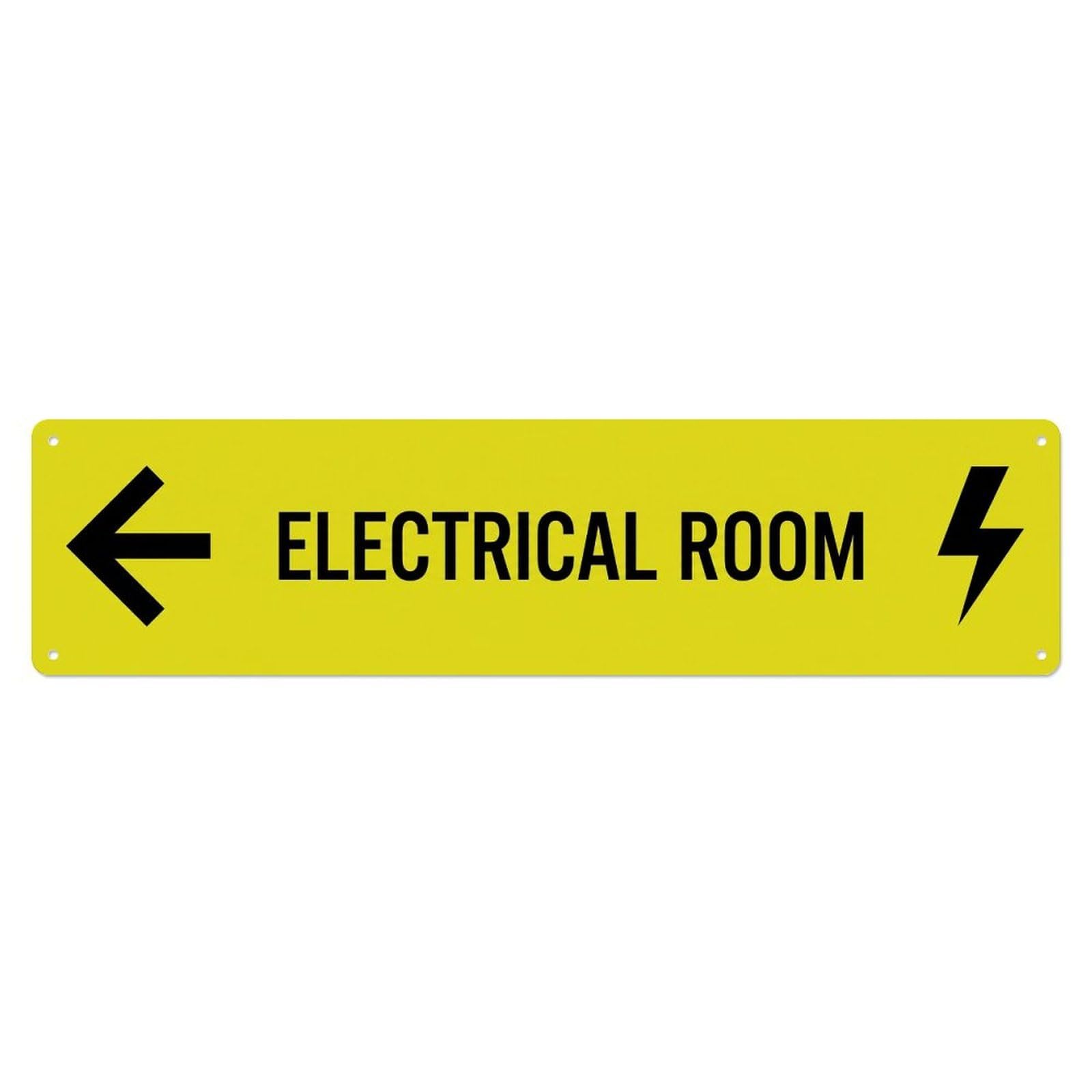 Okahys 4X16inch(10X40cm) Electrical Room Left Pointer Metal Tin Sign