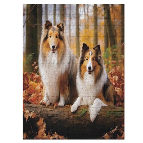 Perro Puzzle 500 Piezas Adultos - Rompecabezas Adultos - Puzzles Adultos para Ejercitar La Lógica Y La Coordinación Sensorial - Juegos Educativos （55×41cm）