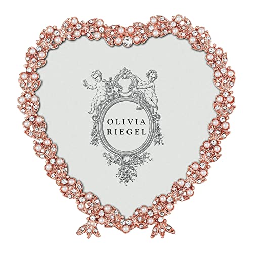 Olivia Riegel Contessa Rose Gold Heart 3-1/2-Inch Frame #TOP11