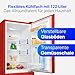 Bomann® Kühlschrank mit Gefrierfach | Energieklasse E | 143cm | Kühl Gefrierkombination leise 39 dB | 3 Ablagen & 3 Schubladen | Türanschlag wechselbar | 175L Kühlgefrierkombi | KG 320.2 rot