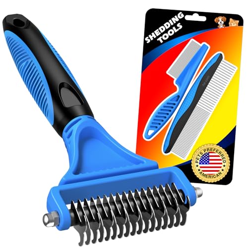 3PCS Pet Grooming Rake & Metal Comb & Flea Comb