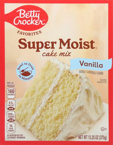 Image of Betty Crocker Favorites Super Moist Vanilla Cake Mix, 13.25 oz (Pack of 2)