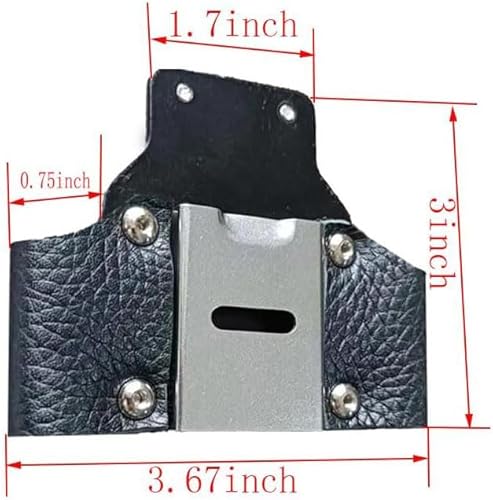 Miniatura 2 de Cinturón de herramientas con clip, soporte de cinta métrica de cuero genuino, taladro inalámbrico, accesorios de cinta métrica para interiores y