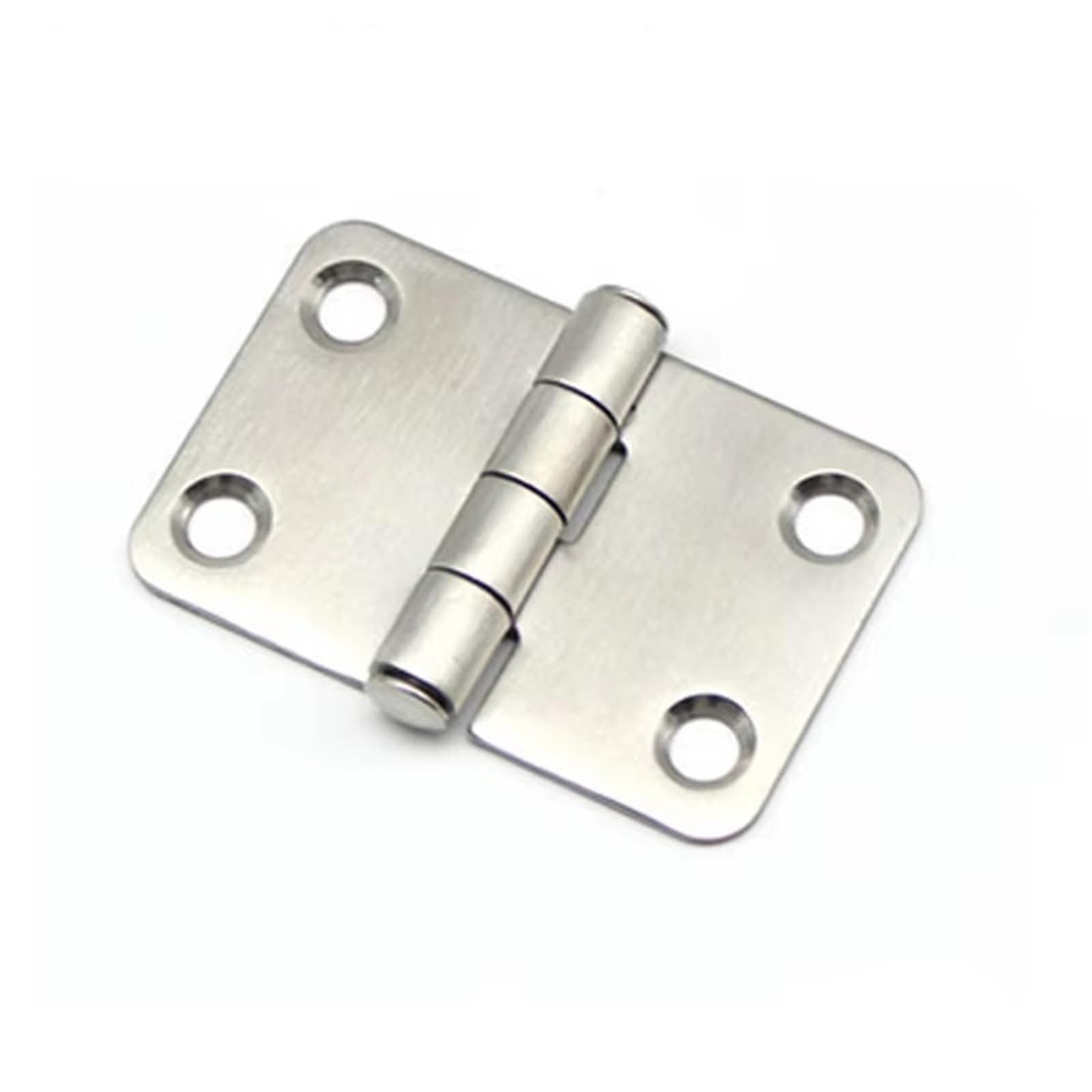 Puaisjn 304 Buffed Folding Flap Hinges, 180 Deg Load-Bearing Cabinet Door Hinge, Folding Flip Top, 304Ss Buffed Brushed, Flat Open(304 Buffed)