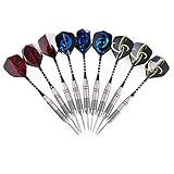 Accmor Steel Tip Darts, Professional Darts with Aluminum Shafts,Stainless Steel Dart Tips and...