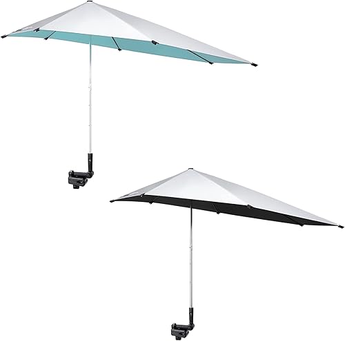 G4Free Paquete de 2 paraguas para sillas de altura ajustable con abrazadera universal para silla de playa, carrito de golf, silla de ruedas,
