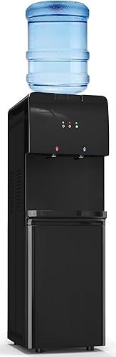Miniatura 1 de Top Loading Dispensador de enfriador de agua, dispensador de agua fría y caliente para botellas de 3 o 5 galones, cierre de seguridad para niños,