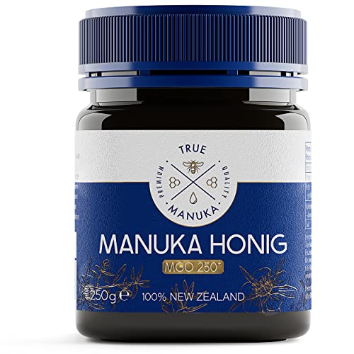 TRUE MANUKA - Manuka Honig 250 MGO [250g] - 100% Zertifiziert & Echt aus Neuseeland - Manukahonig - Manuka Honey, Neuseeland Honig