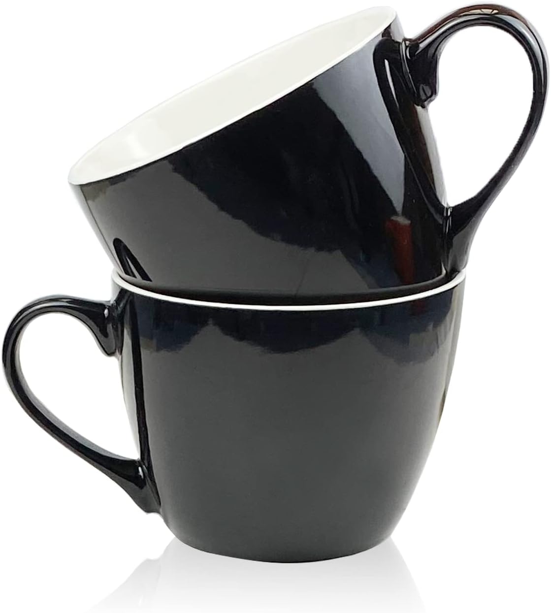 MECOWON 30 OZ Porcelain Coffee Mugs, Set of 2 Large Mugs