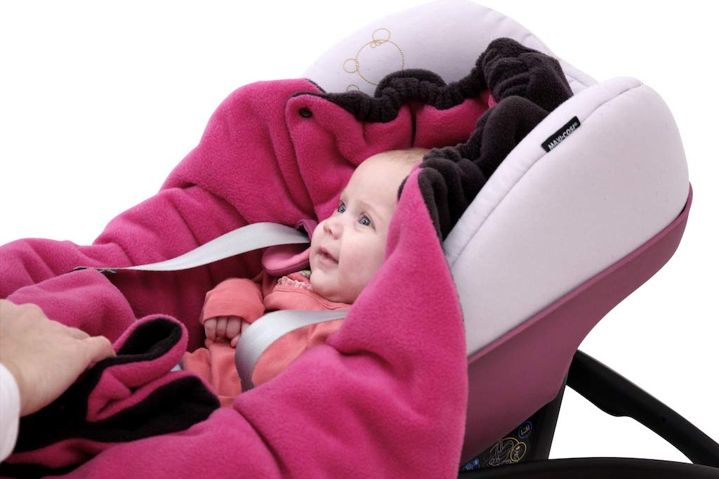 ByBoom Baby Copertina invernale avvolgente per il bebè l'originale con l'orsetto, Universale per ovetto, Seggiolino auto, Per passeggino o buggy, Morbida e accogliente