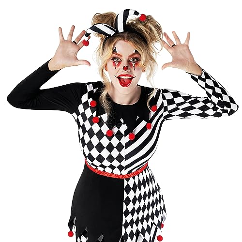 Morph Jester Costume Adult Women Jester Halloween Costume Women Clown Costume Adult Womens Halloween Costume Clown Harlequin Fancy Dress Jester Costume Women S - BigaMart Morph Jester Costume Adult Women Jester Halloween Costume Women Clown Costume Adult Womens Halloween Costume Clown Harlequin Fancy Dress Jester Costume Women S - BigaMart