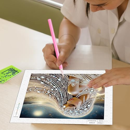 Image of AiYuanzsh 5D Special Shaped Diamond Painting Kit - Beautiful Goddess Queen Design, Unique Crystal Rhinestone Diamond Art Set for Beginners and Adults, Perfect for Home Wall Decor and Holiday Gifts
