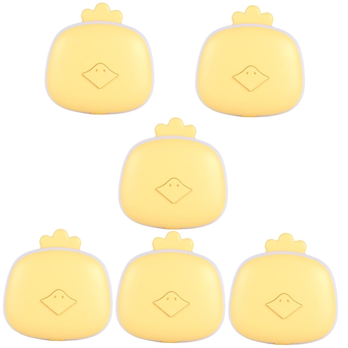 BESPORTBLE 6pezzi Portatile Scaldamani Elettrico Ricaricabile Con Specchio Cartoon Riscaldamento Veloce Per Inverno e Attività All Aperto Per Mani Piedi e