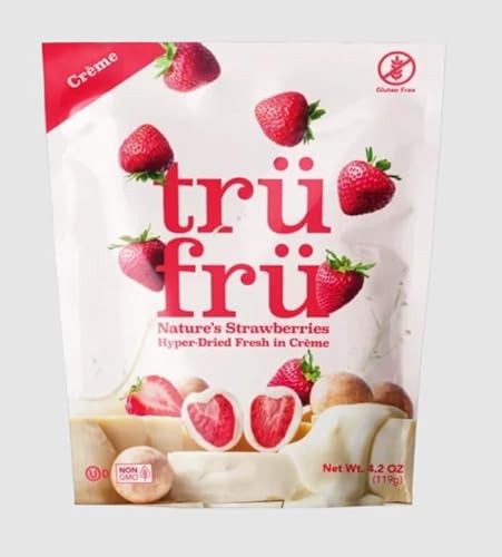 Tru Frü Nature's Strawberries Hyper-Dried Fresh in Crème, 4.2 oz