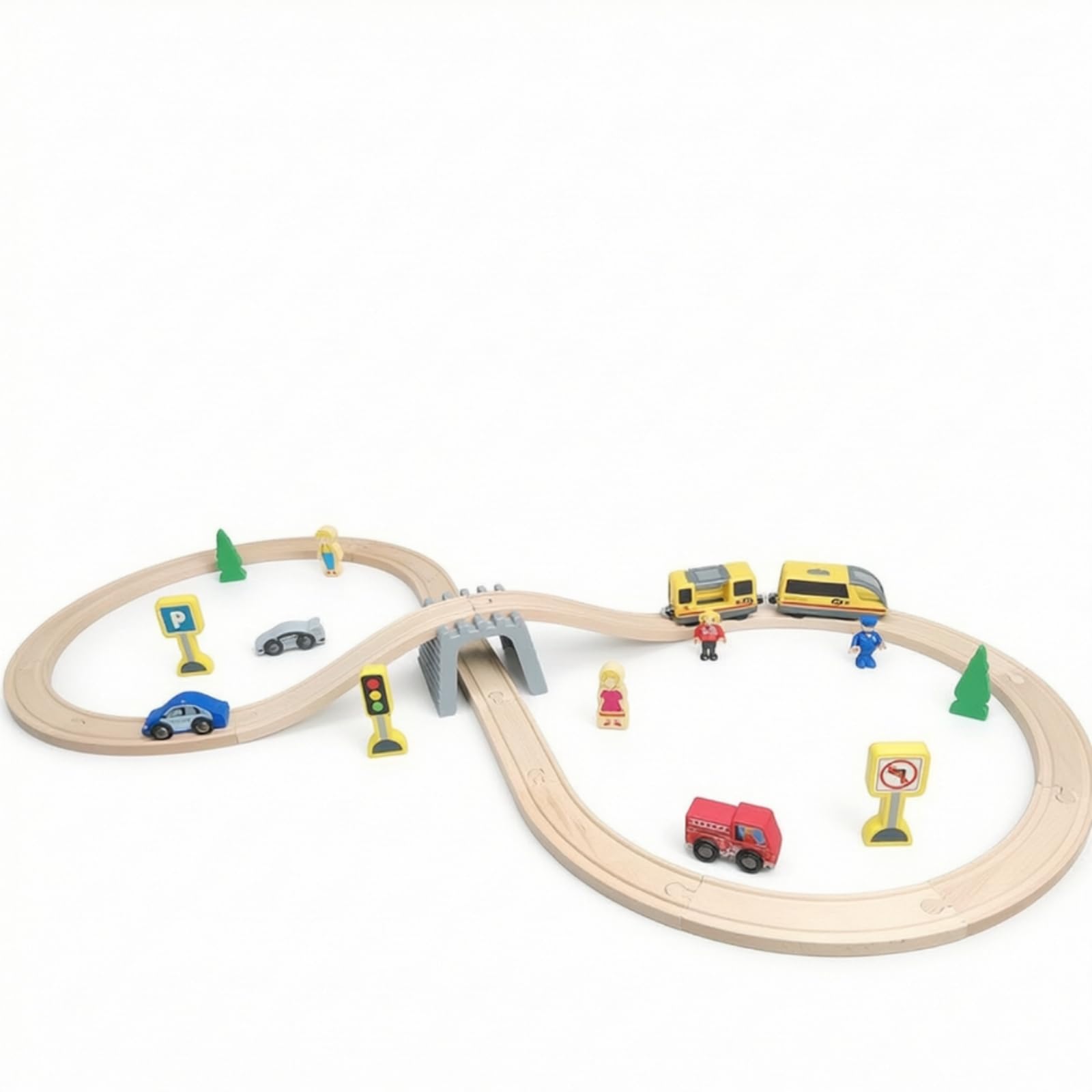 Pista con Trenetto Batteria e Personaggi Stimola il Pensiero Spaziale, Creativo, Giocattolo