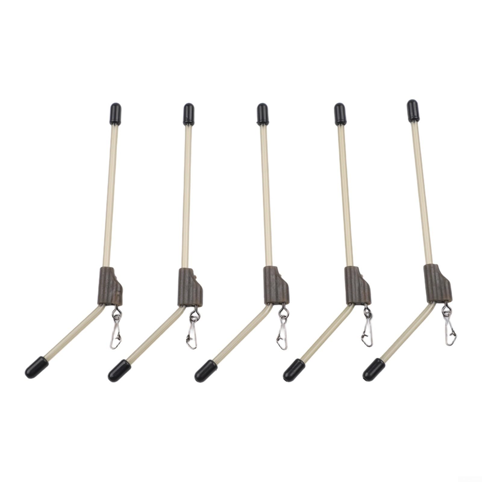 SiSinkal Carp Fishing Anti-Tangle Feeder Rig with Quick Change Clip, 5pcs Leger Boom Set to Prevent Line Twists, Metal and PVC Tackle for Coarse Angling(12 * 3.8cm)