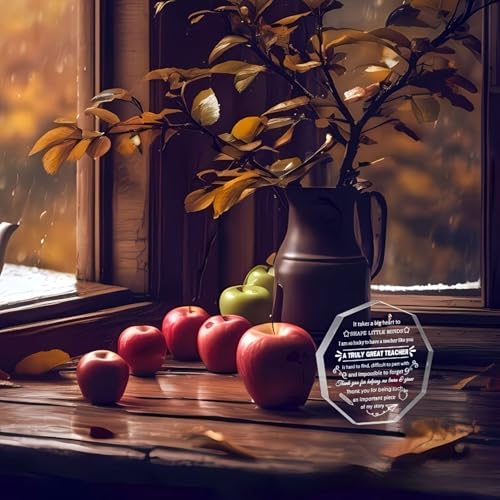 Image of DIGI ARTS Hexagonal Acrylic Crystal Keepsake Cherished Teacher Appreciation Gift for Birthdays, Retirement & Christmas | Perfect from Students