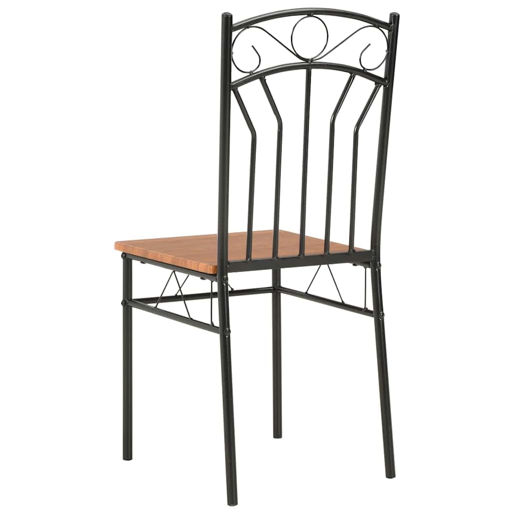 Set di 4 sedie per sala da pranzo, in MDF, acciaio, imbottite, con braccioli, per sala da pranzo, cucina, ristorante e caffè, ergonomiche e salvaspazio