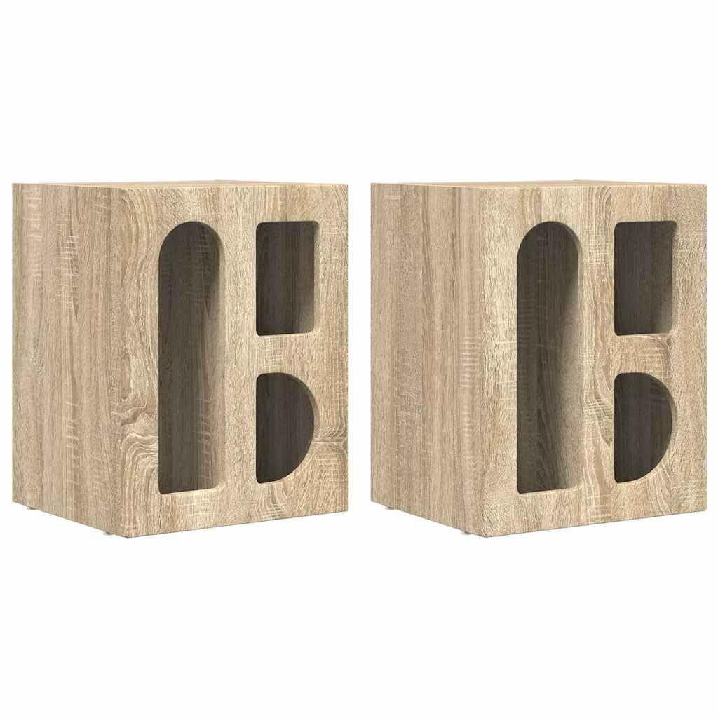 Table de Chevet pour Chambre Lot de 2 Tables de Nuit Ambiance Cocooning