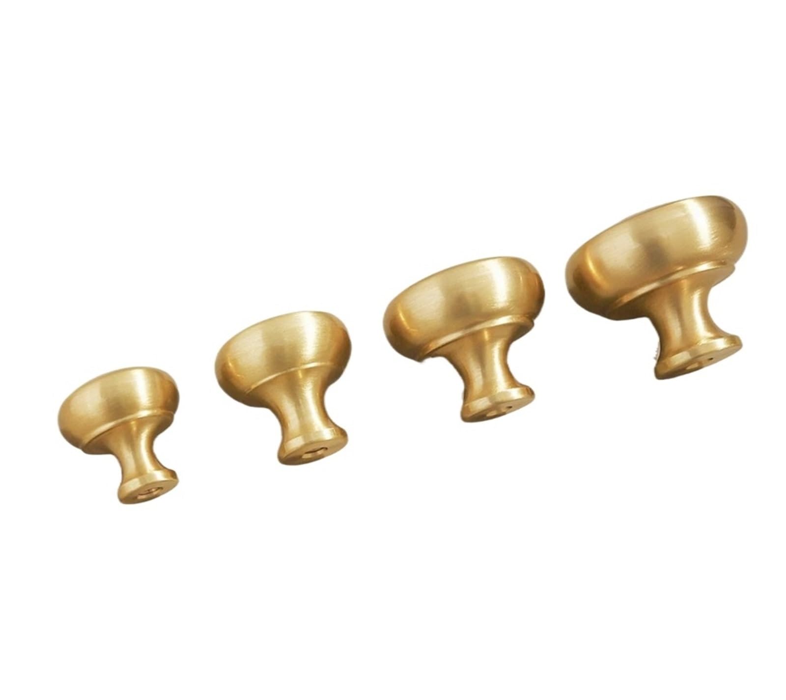 Gwyzax Knob-30Mm Antique Cabinet Pulls Solid Brass Mushroom Drawer Knobs Gold Single Hole Cabinet Handle For Kitchen Dresser Bar
