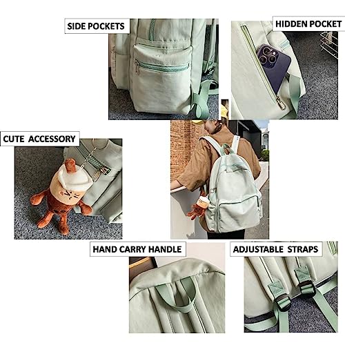 Kawaii Backpack with Cute Accessory Stylish Large Capacity Casual Daily (Black)3