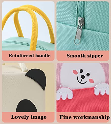 WUWYOUWL Lunch Bag,Cute Carton Insulated Lunch Box,Reusable Lunch Cooler Bags,Waterproof Lunchbag - Image 3