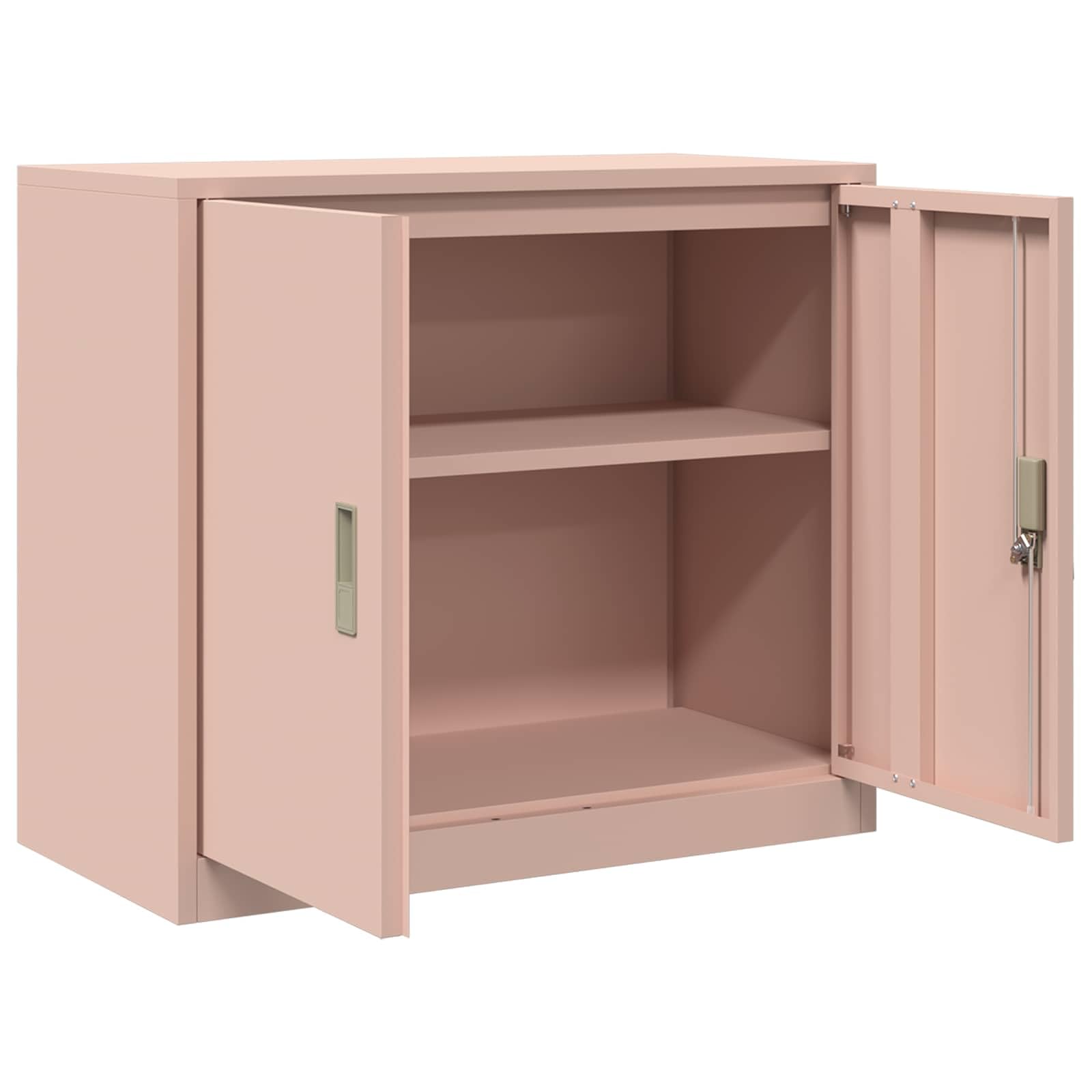 Stahlschrank für Büroorganisation mit abschließbaren Türen und industriellem Design als robuster Aufbewahrungsschrank