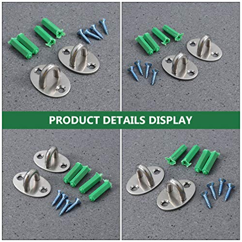 DOITOOL 4Pcs Hammock Pendurado Ganchos Ganchos de Parede Teto Teto Suporte de Montagem Em Aço Inoxid