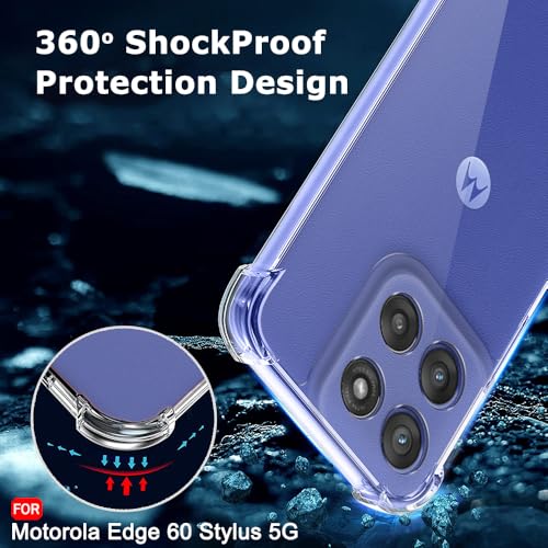 Image of TheGiftKart Crystal Clear Back Cover Case for Motorola Moto Edge 60 Stylus 5G | Shockproof Soft TPU Case | Cushioned Edges for Ultimate Protection Back Cover Case (TPU, Transparent)