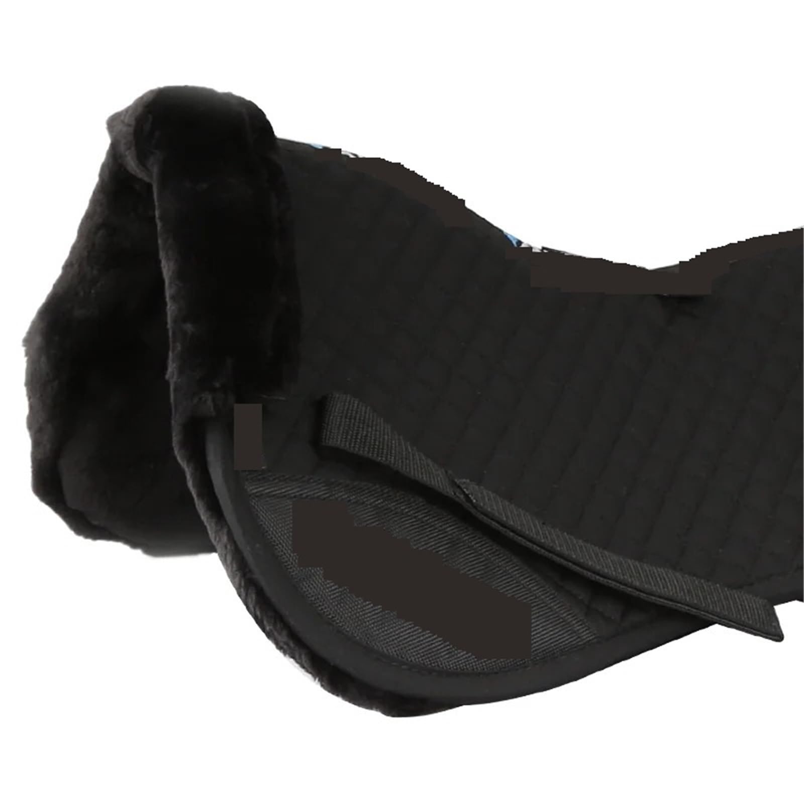Mantilla para Caballo Almohadilla de sillín ecuestre de pelo de cordero Artificial, equipo a prueba de golpes, amortiguación al montar a caballo(Brown L)